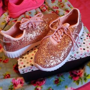 Pink Glitter Shoes